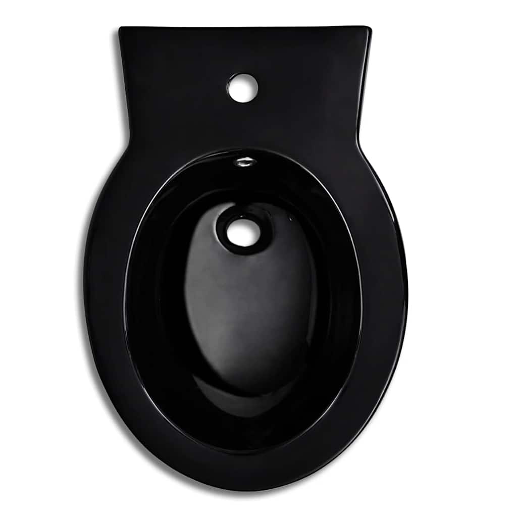Ronde staande keramieken bidet (zwart) - Image 5