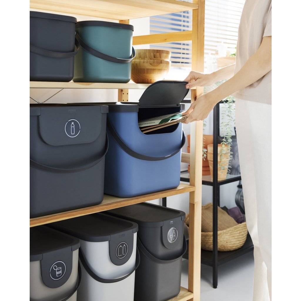 Rotho ALBULA Afvalscheider 38.8x35.5x33.9 cm 40L Cappuccino - Image 2