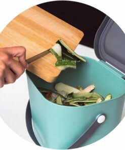 Alternative view of Rotho ALBULA Bio Afvalbakje 23.5x20x20.8 cm 6L Cappuccino