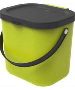 Rotho ALBULA Bio Afvalbakje 23.5x20x20.8 cm 6L Lime Groen