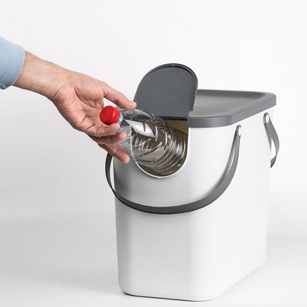 Rotho Albula Afvalscheidingsprullenbak 25L Antraciet - Image 3