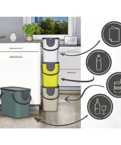 Alternative view of Rotho Albula Afvalscheidingsprullenbak 25L Mistletoe Groen