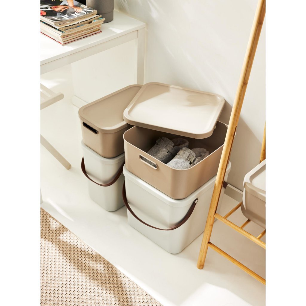 Rotho Albula Opbergbox 12L Cappuccino - Image 2