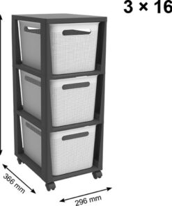 Alternative view of Rotho Brisen Design Ladekast 3x16L Wit