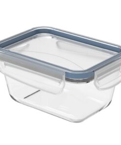 Rotho Clic & Lock Koelkast Bewaardoos 0.5L Horizon Blauw/Transparant/Glas