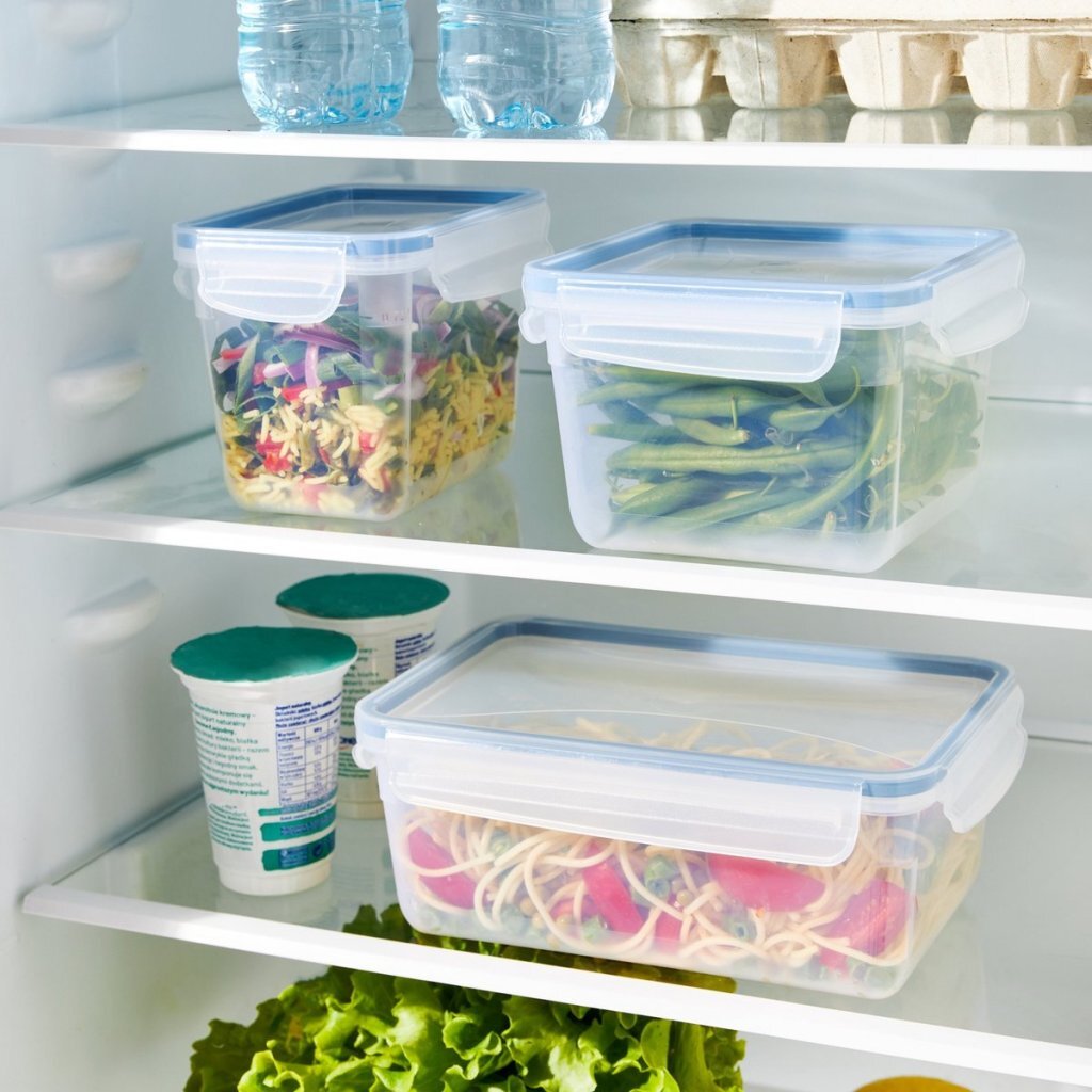 Rotho Clic & Lock Koelkast Bewaardoos 1L Horizon Blauw/Transparant - Image 2