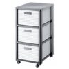 Rotho Country Design Ladekast met Wielen 3x18L Wit