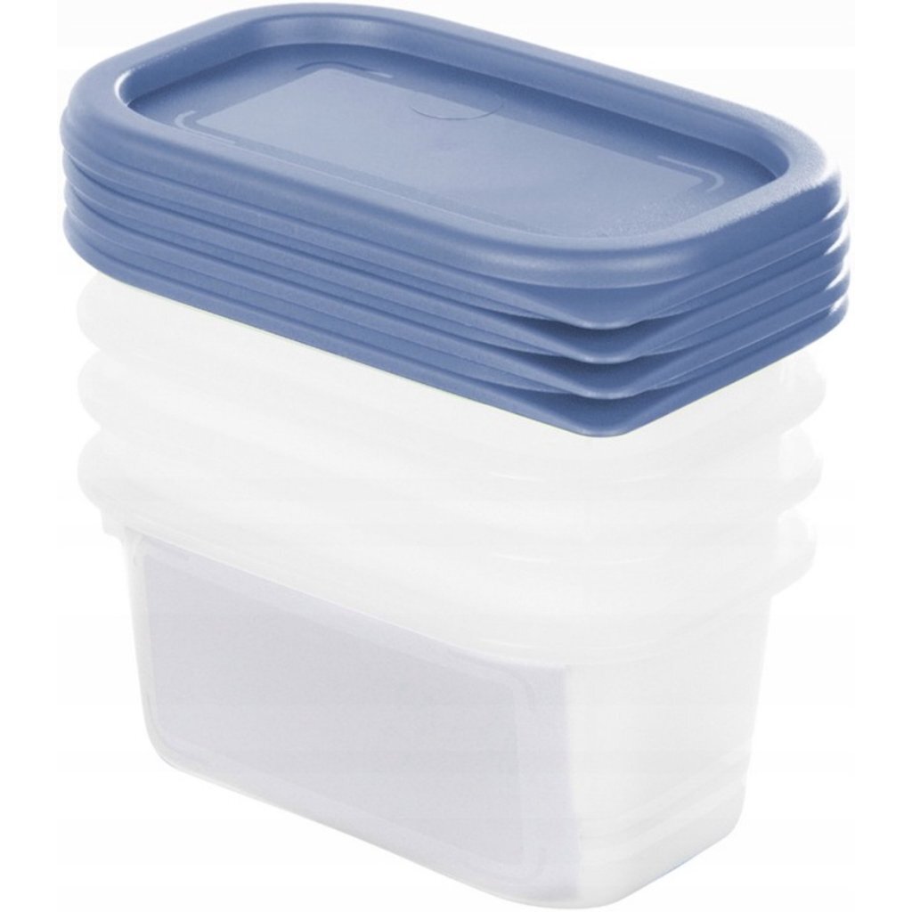 Rotho Domino Diepvriesdozen 4x0.2L Horizon Blauw/Wit - Image 2