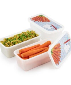 Alternative view of Rotho Domino Diepvriesdozen Etiket Decor 3x1.2L Wit