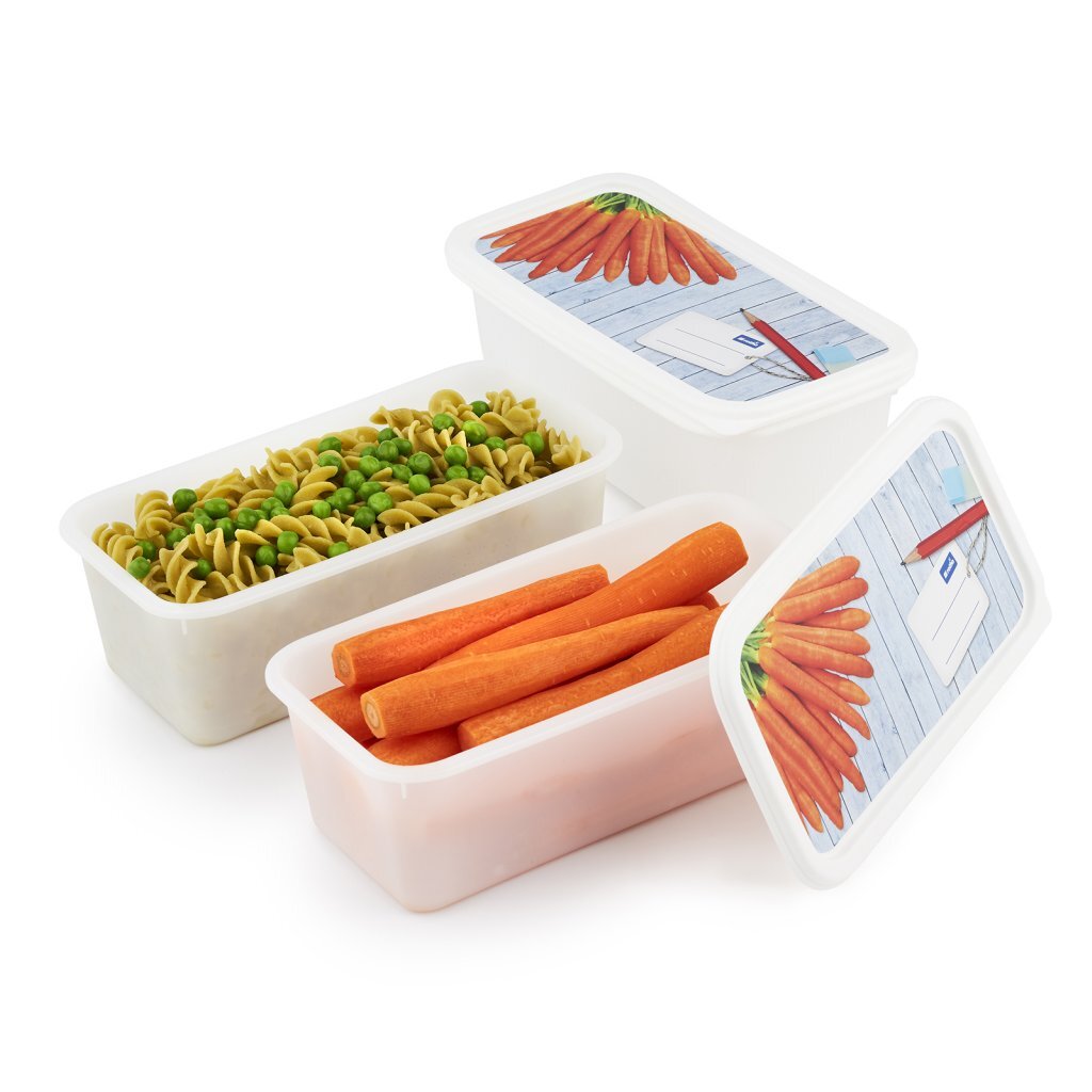 Rotho Domino Diepvriesdozen Etiket Decor 3x1.2L Wit - Image 2