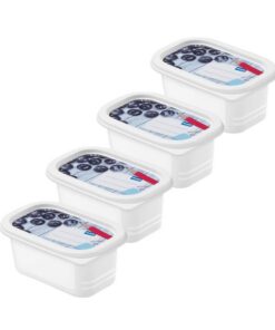 Rotho Domino Diepvriesdozen Etiket Decor 4x0.2L Wit