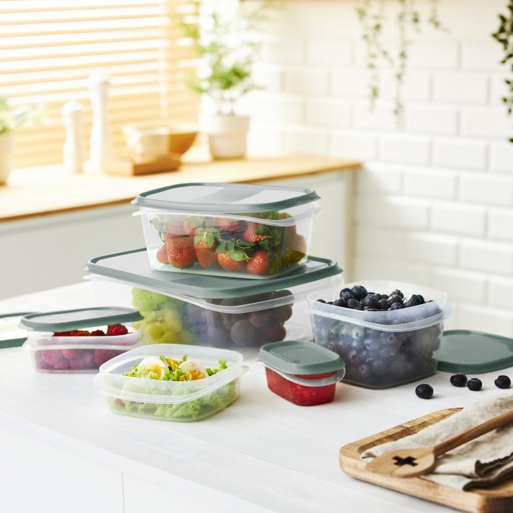 Rotho ELEMENTS Koelkast Bewaardoos 12x8x5 cm 0.2L Mistletoe Groen/Transparant - Image 2