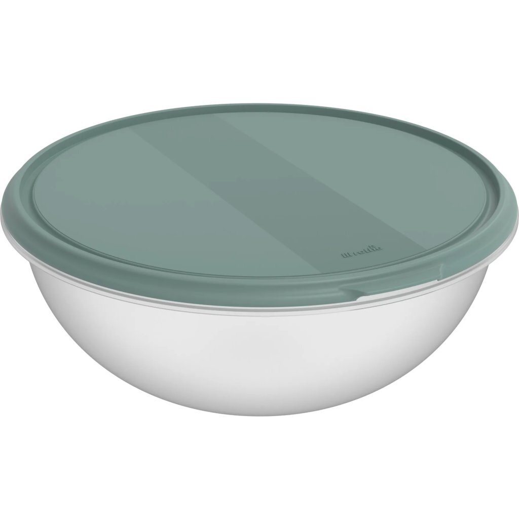 Rotho ELEMENTS Koelkast Bewaardoos Rond 0.4L Mistletoe Groen/Transparant