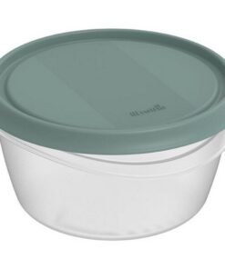 Rotho ELEMENTS Koelkast Bewaardoos Rond 0.7L Mistletoe Groen/Transparant