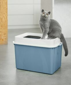 Alternative view of Rotho Eco Berty Kattenbak met Boveningang Blauw/Zand