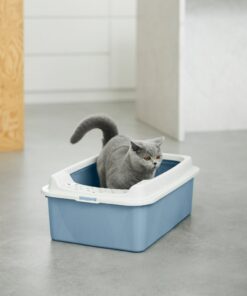 Alternative view of Rotho Eco Bonnie Kattenbak met Boveningang M Blauw/Zand