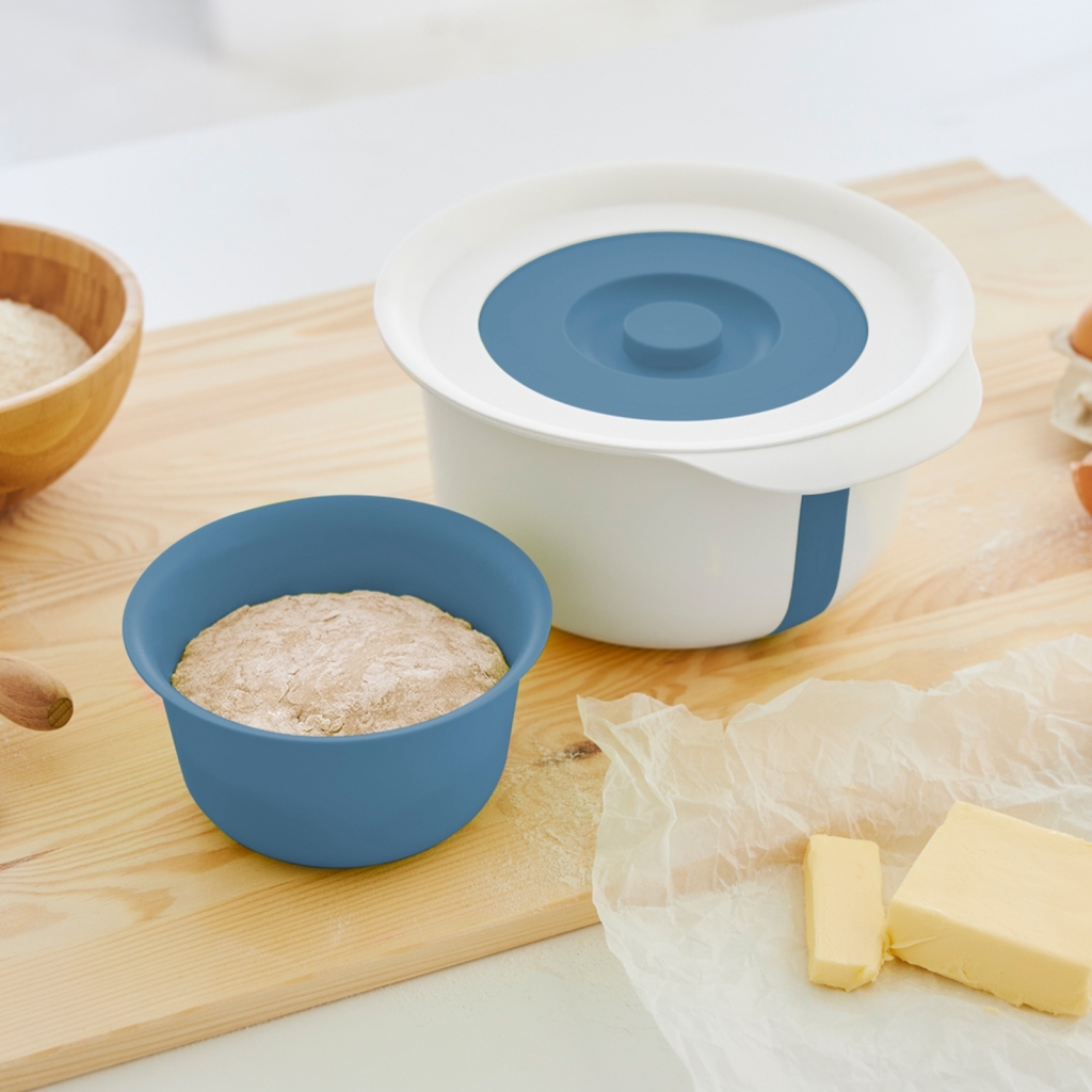 Rotho Fresh Beslagkom Met Spatdeksel 4L Horizon Blauw - Image 4