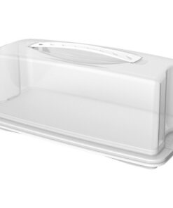 Rotho Fresh Cakedoos Rechthoek 36x16.5x16.5 cm Wit/Transparant
