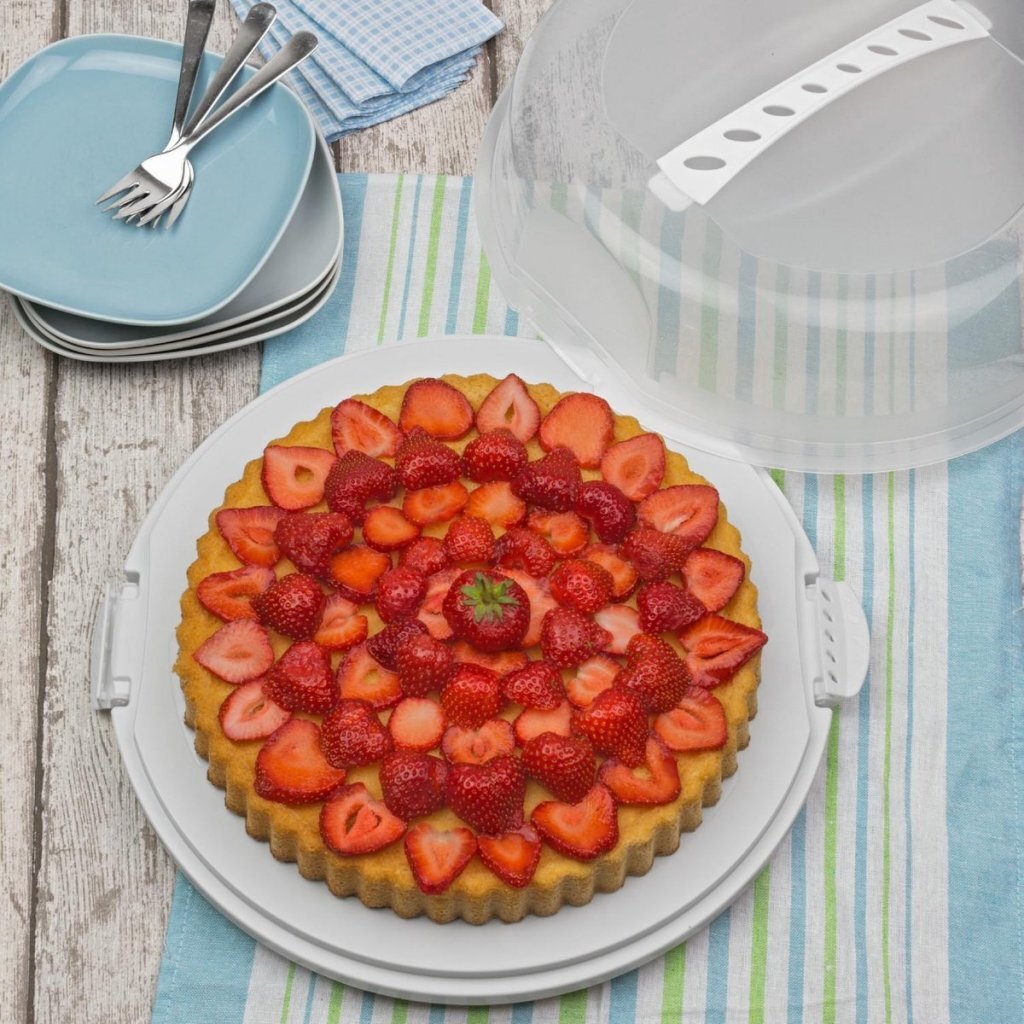 Rotho Fresh Taartdoos 35.5 cm Wit/Transparant - Image 2