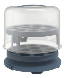 Alternative view of Rotho Fresh Taartdoos XL + Cupcake-Houders 35.5x34.5x26 cm Horizon Blauw/Transparant