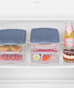 Alternative view of Rotho RONDO Vleeswarendoos 2x0.75L 1x1.35L Horizon Blauw/Transparant