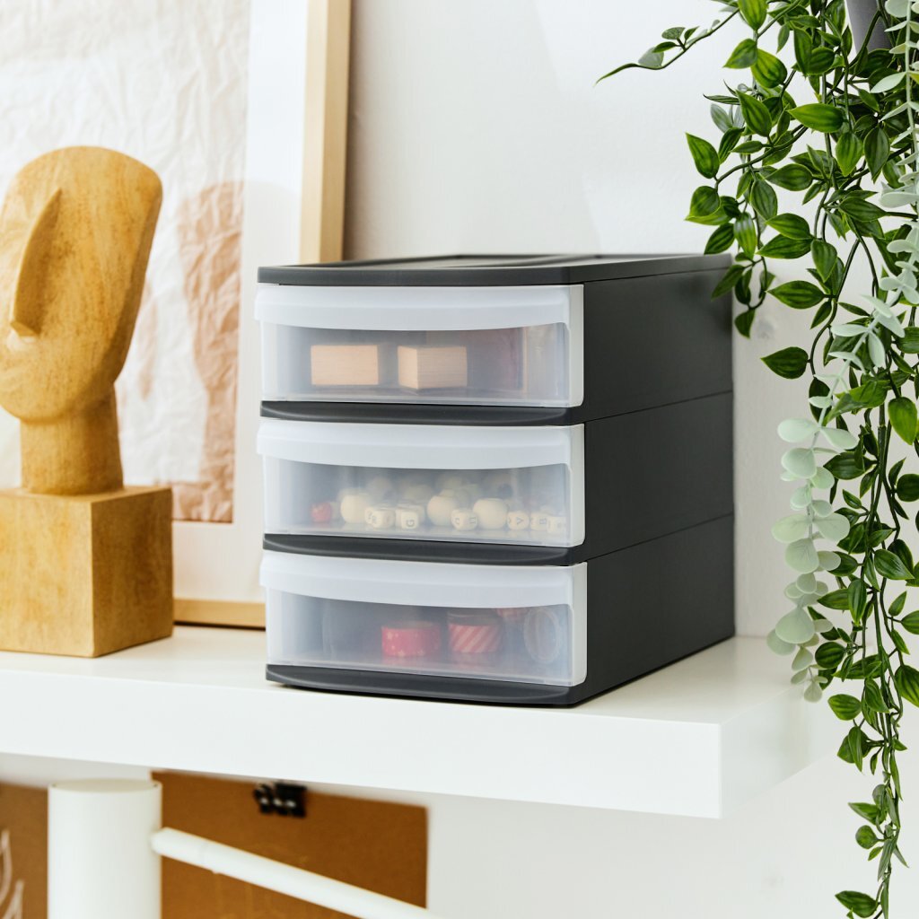 Rotho SYSTEMIX Design Ladekast met 3 Lades 26.5x19.2x23.3 cm Antraciet - Image 2