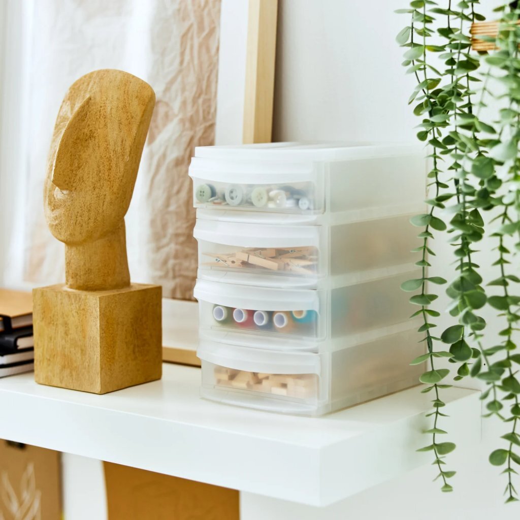 Rotho SYSTEMIX Design Ladekast met 4 Lades 19.6x14.1x23.3 cm Wit - Image 2