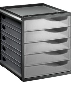 Rotho Spacemaker Bureau Ladenbak 5 Dichte Lades Transparant
