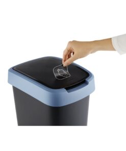 Alternative view of Rotho Twist Afvalbak 10L Horizon Blauw/Antraciet