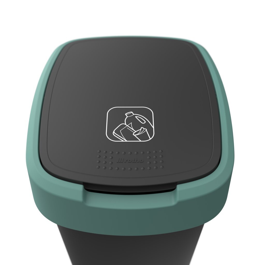 Rotho Twist Afvalbak 25L Mistletoe Groen/Antraciet - Image 2