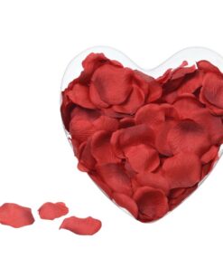 Rozenblaadjes in Giftbox Hart Rood/Transparant