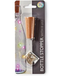 S.I.A. Flessenstop Lichtsnoer met 8 Multicolor LED Lampjes IP44