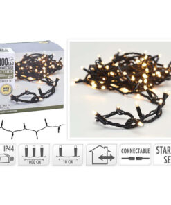 S.I.A.Koppelbare Kerstverlichting Starter Set 100 LEDs 10M IP44