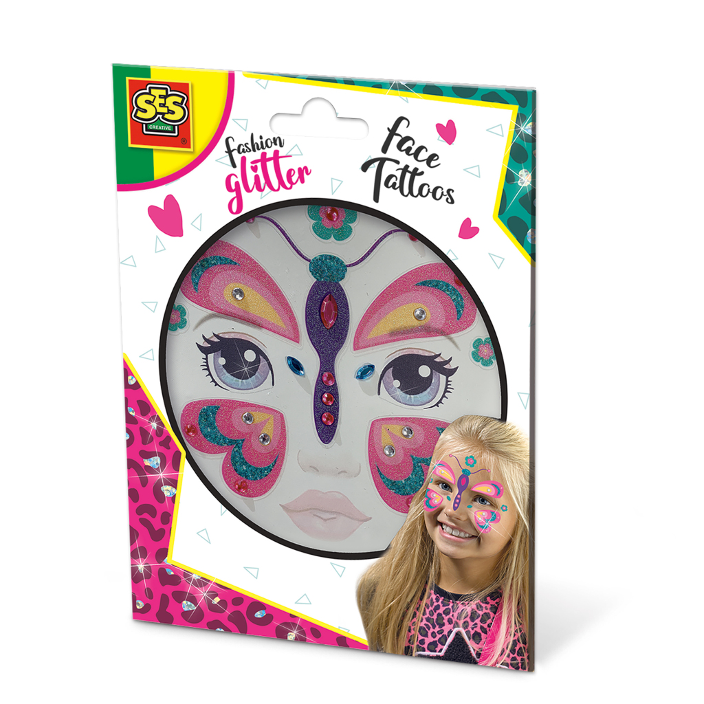 SES Creative Fashion Glitter Gezicht Tattoo Vlinder - Image 2
