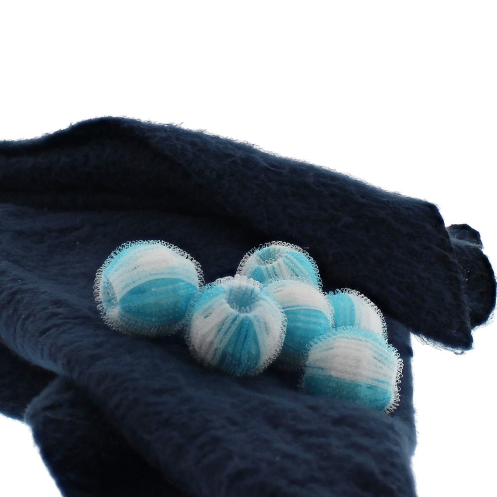 Scanpart Anti-Pluis Wasmachine Ballen 4 cm 6 Stuks Blauw/Wit - Image 3