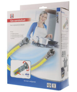 Scanpart Gas Aansluit Set Rvs-flexibele 125cm