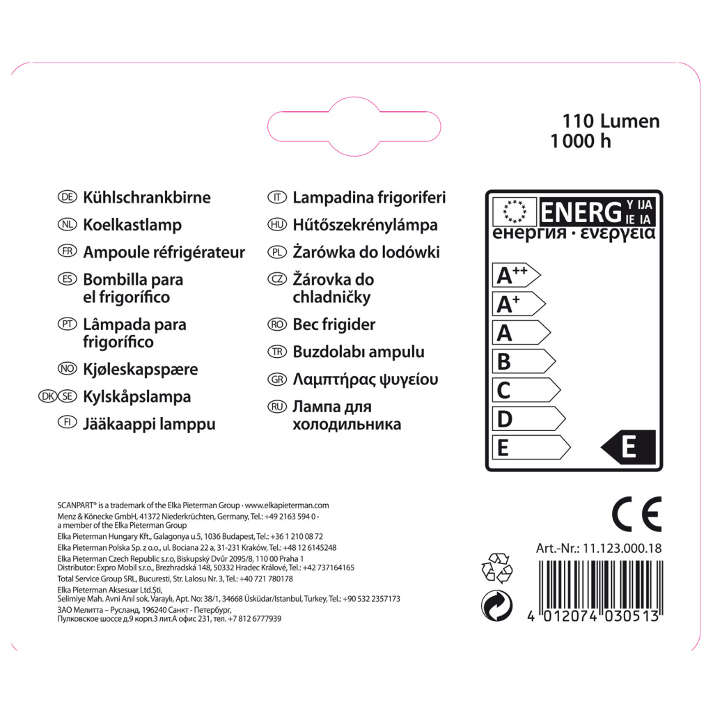 Scanpart Koelkastlamp E14 15w 2-pack - Image 3