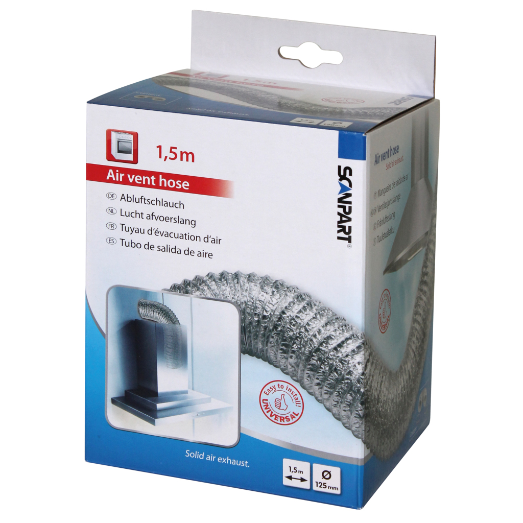 Scanpart Lucht Afvoerslang Aluminium 1