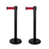 Seco SE-RTPOSTBLACK Afzetpaal 2 Stuks Zwart/Rood