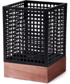 Senza Moods Kandelaar 15x22.5 cm Zwart/Hout