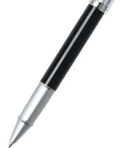Alternative view of Sheaffer SF-E1931351 Rollerball 100 M Glossy Black Barrel Brushed Chrome Cap Nickel Plated