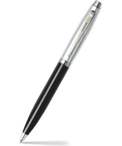Sheaffer SF-E2931351 Balpen 100 Glossy Black Barrel Brushed Chrome Cap Nickel Plated