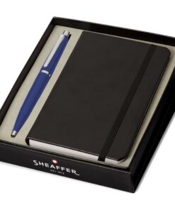 Sheaffer SF-G2940151-4 Balpen VFM Giftset Neon Blue Nickel Plated + A6 Notebook
