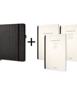 Sigel SI-CF133 Conceptum Flex Business Organiser A5 Zwart/Kunstleer + 3 Schriften