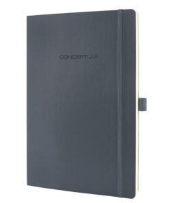 Sigel SI-CO319 Notitieboek Conceptum Pure Softcover A4 Donkergrijs Gelinieerd