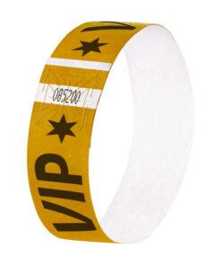 Sigel SI-EB217 Evenementenbandjes Super Soft 255x25mm Goud Met VIP Oprdruk 120 St