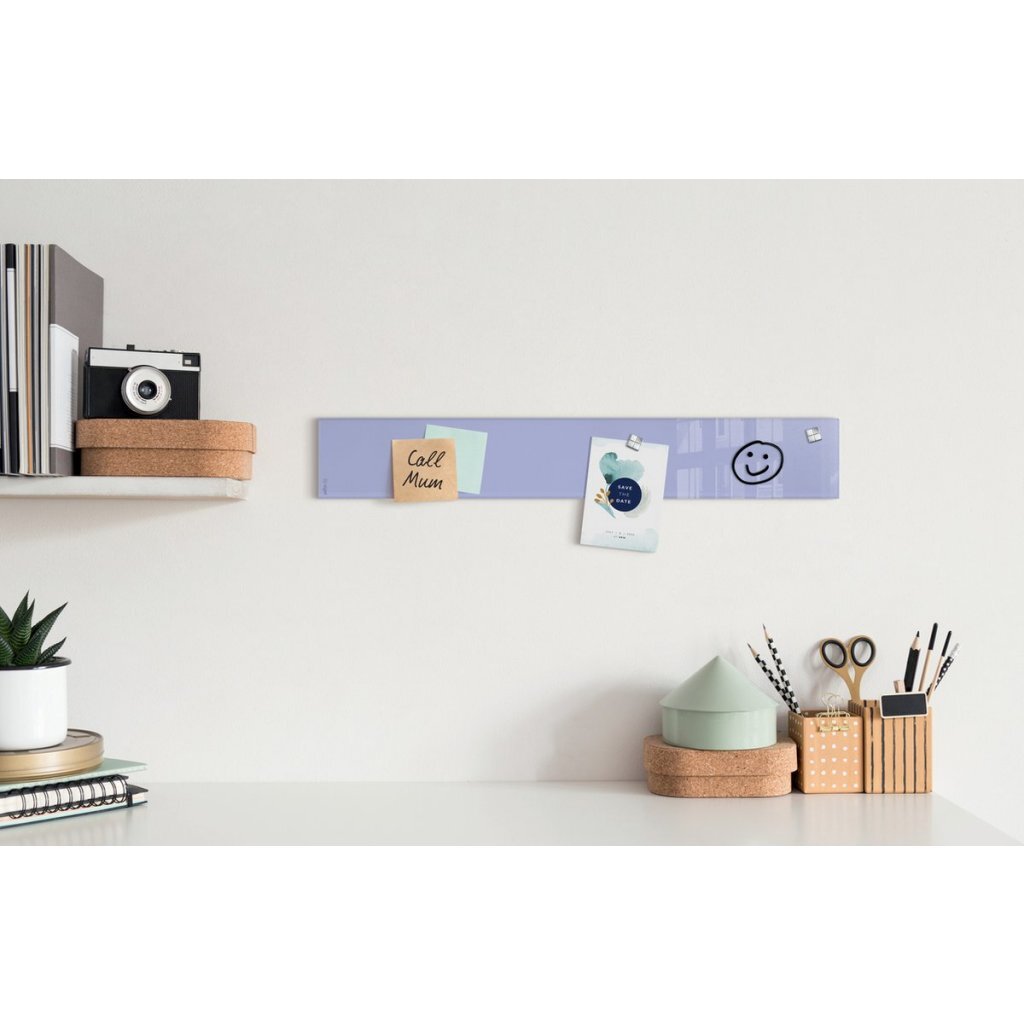 Sigel SI-GL109 Glasmagneetbord Artverum 12x78 cm Lavendel - Image 4