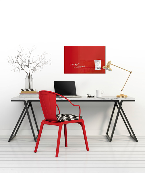 Sigel SI-GL122 Glasmagneetbord Artverum 600x400x15mm Rood - Image 3