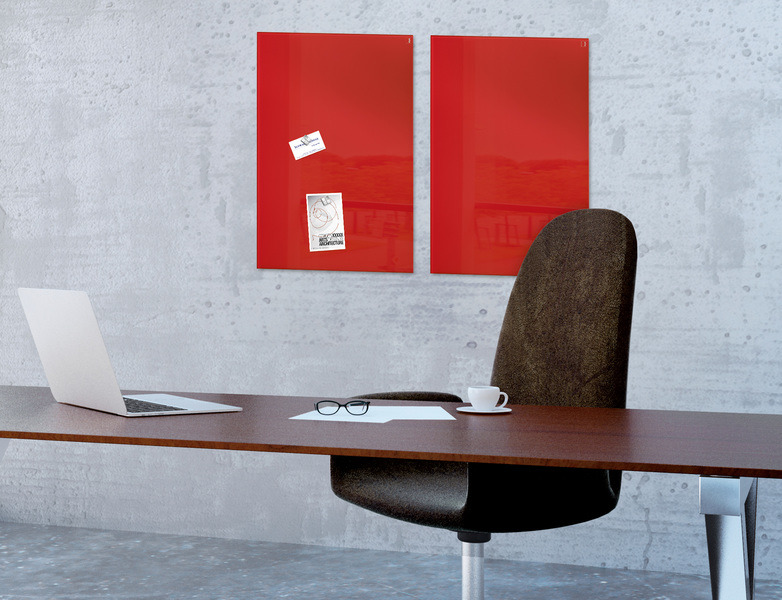 Sigel SI-GL122 Glasmagneetbord Artverum 600x400x15mm Rood - Image 4