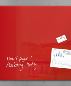 Sigel SI-GL142 Glasmagneetbord Artverum 1000x650x15mm Rood